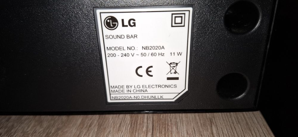 Саундбар LG + Оптичен кабел и Дистанционно