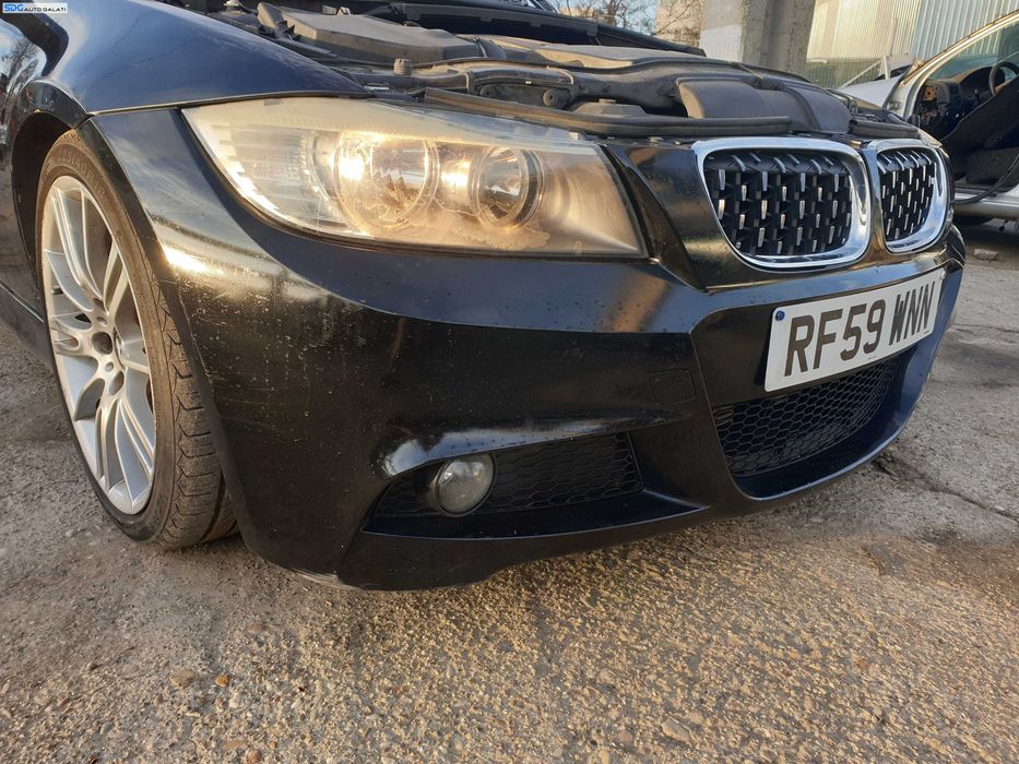 Bara Spoiler Fata Pachet M cu Imperfectiuni BMW Seria 3 E90 E91 LCI FL Facelift 2007 - 2011 Culoare 475 Black Sapphire Metallic [K1182]