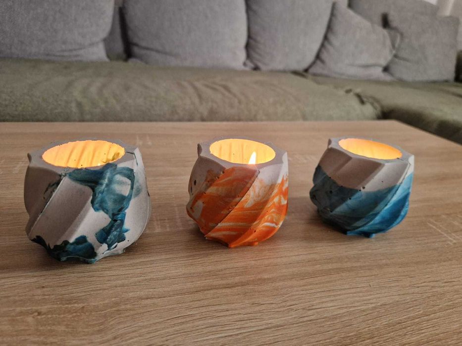 Mini vaze din ipsos suport pentru lumanri