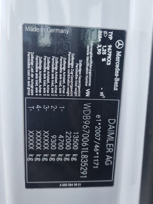 Mercedes Atego  1223, an 2014, euro 6, 13.5t