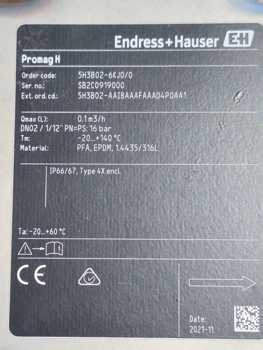 Индистриален дебитомер Endress+Hauser