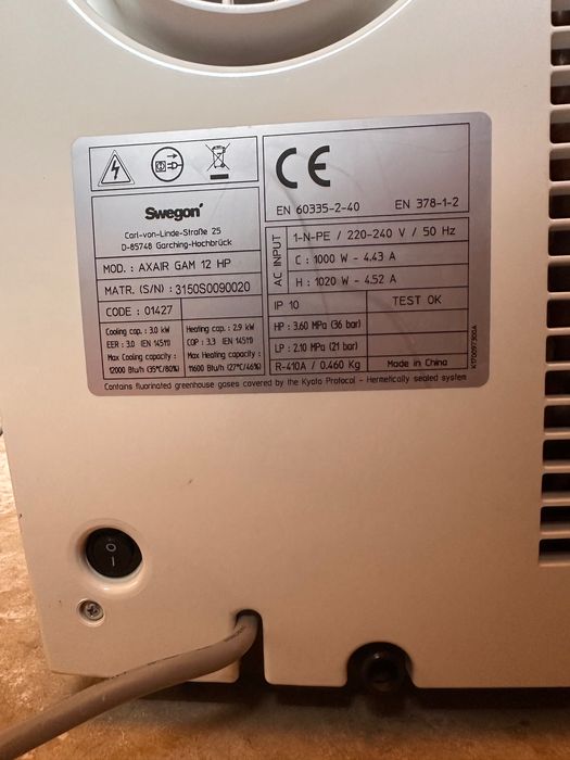 Clima mobilă de vânzare AXAIR