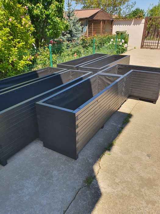 Jardiniere - ghivece (pret redus) personalizate lemn masiv