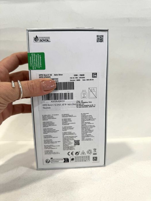 Oppo Reno 12 5G, 256GB/12GB RAM, Astro Silver, NOU/Sigilat!