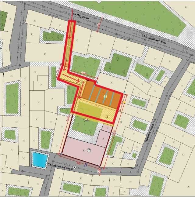 Продаётся участок 5 соток с недостроем под гостиницу-центр Самарканда