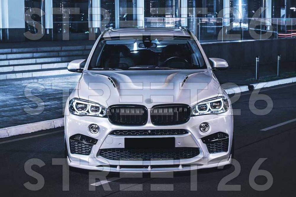 Grile Duble BMW X5 X6 F15 F16 (2014-2019) X5M X6M Design Negru Lucios