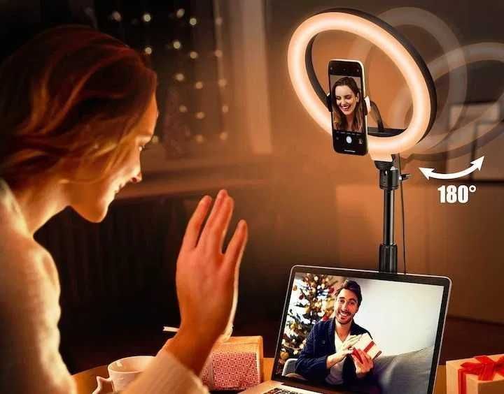 Lampa circulara ring light cu trepied