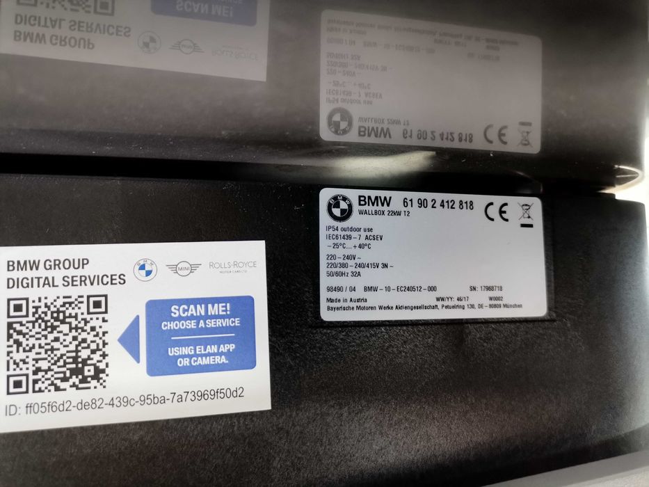 BMW WallBox 22 kW, T2, IEC Зарядна Станция i3 i8 G30 G11 G12 F30 F15 61902412818