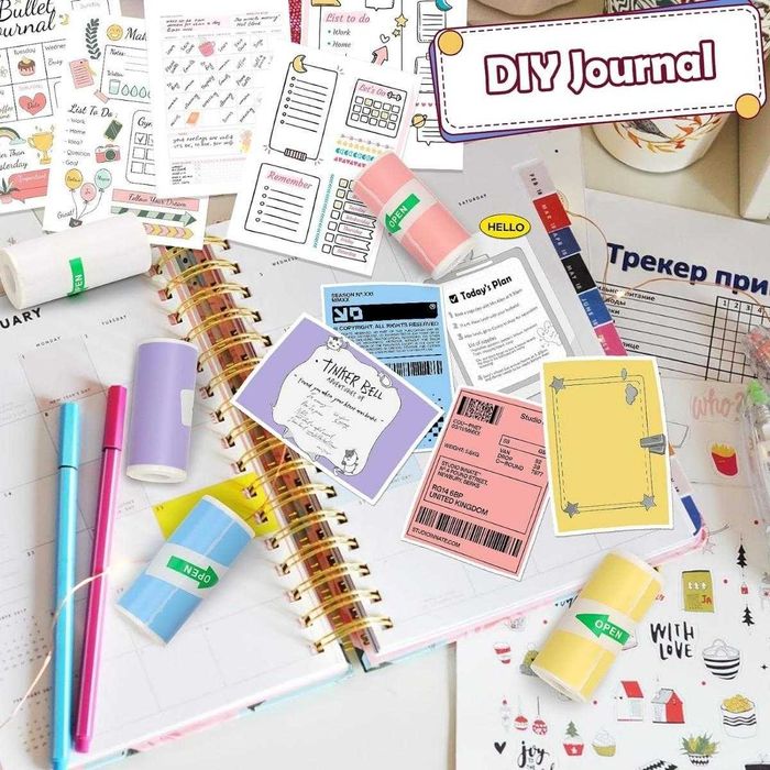 Role hartie adeziva, VALA, 57mm latime, pentru mini imprimante