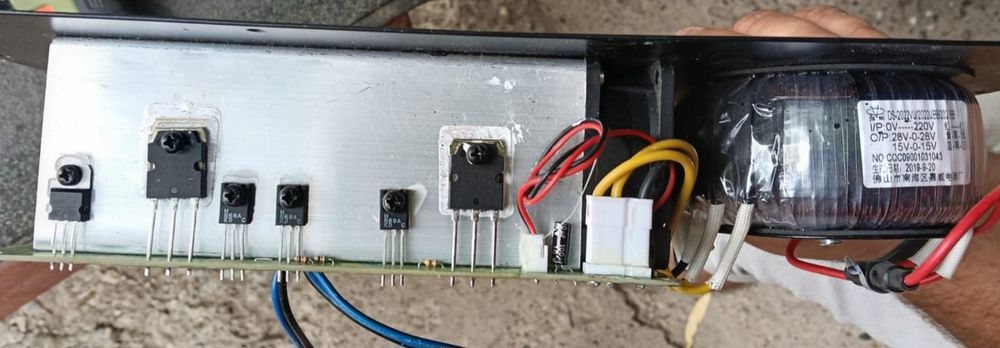 amplificare audio activ, pe tranzistoare, cu transformator toroidal
