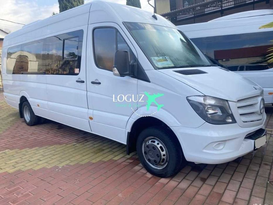 Sprinter minibus for trips to the mountains cities abroad with guide