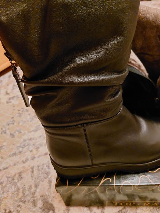 Сапоги зимние кожаные