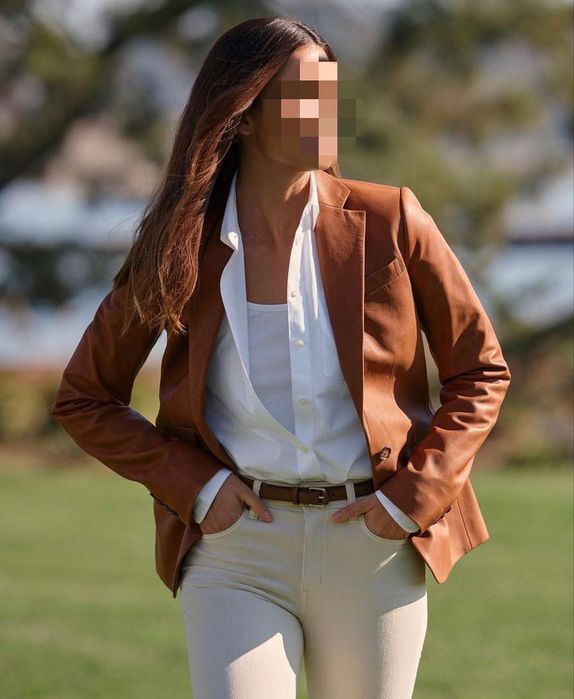 Sacou piele piele naturală Zara