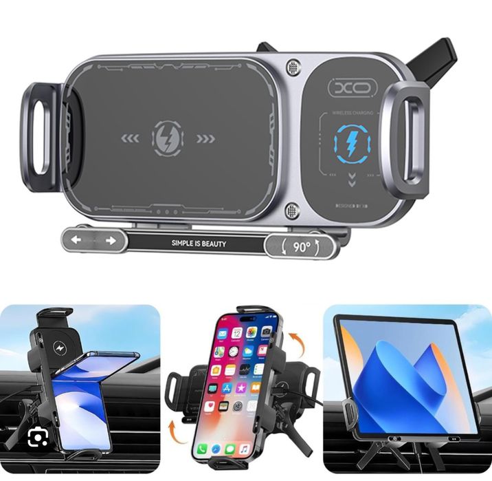 Incarcator / Suport Auto 15W Deschidere Cu Senzor Pentru Telefon