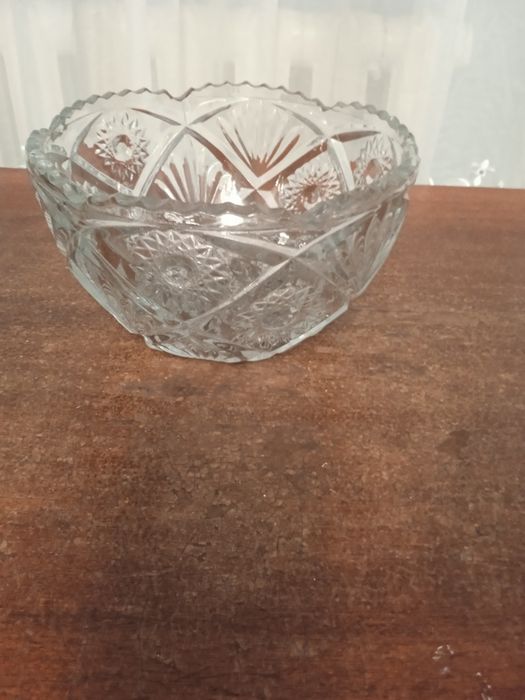 Хрустальный советский салатник