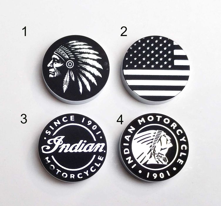 Болт за седалка Indian Motorcycle M8 – череп индианец, метален custom