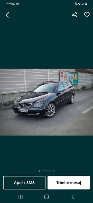 Bara fata spate Mercedes c class w203