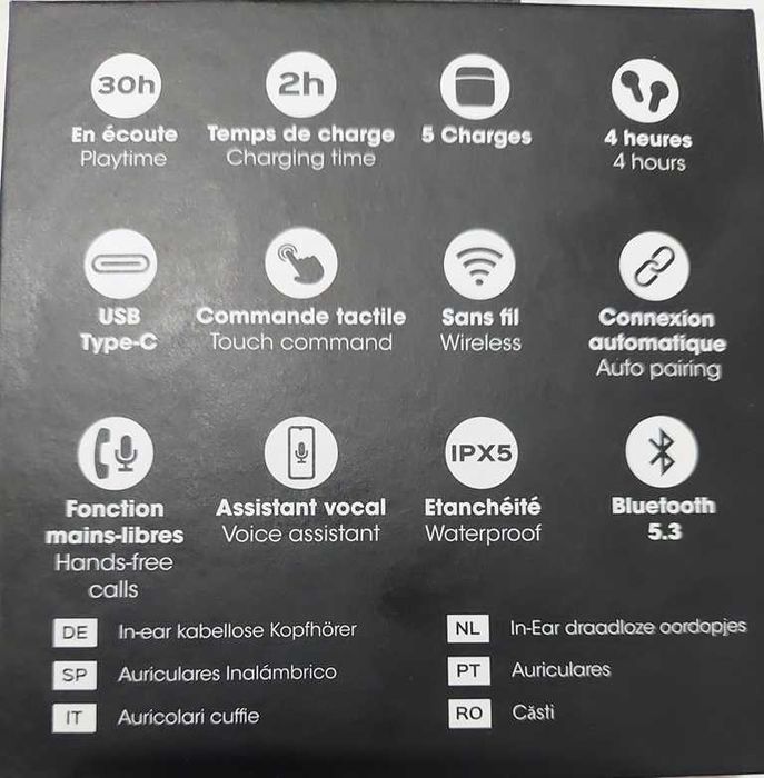 Casti handsfree bluetooth stereo true wireless AKASHI EarBuds