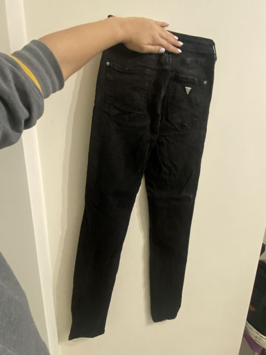 Guess Skinny High Черни дънки с камъни