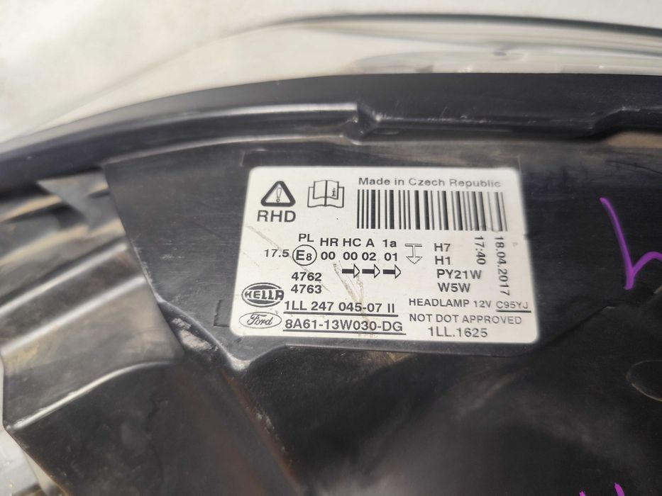 Фары 2шт Ford Fiesta 08-13г CB1 CCN Линзы Оригинал б/у Форд Фиеста