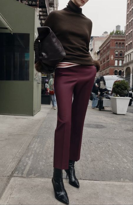 Брюки Zara бордо