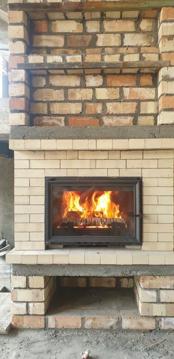 КАМИН. Топки из котловой стали. Кладка каминов из кирпича.