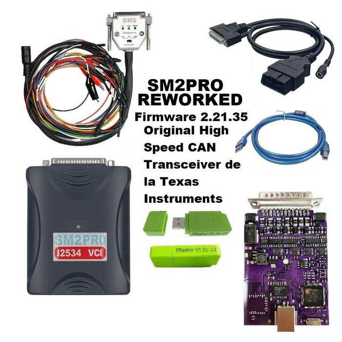 Scanmatik 2 Pro J2534 Reworked, Firmware 2.21.35, cu 69 module active, Eeprom Bench Flash