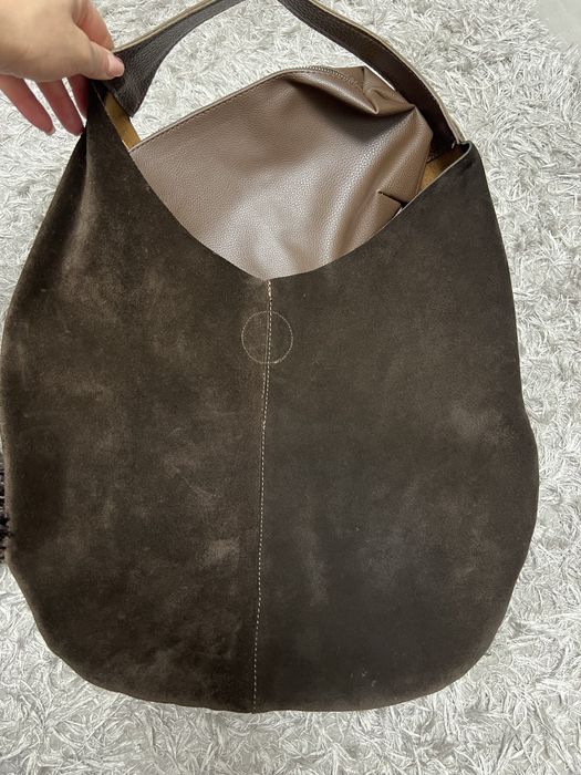 Дамска чанта от естествен велур