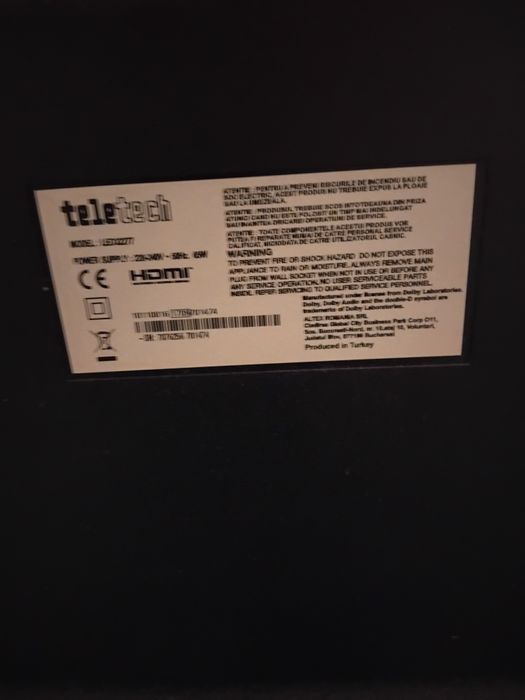 Televizor Teletech Led aproape nou 81 diagonala