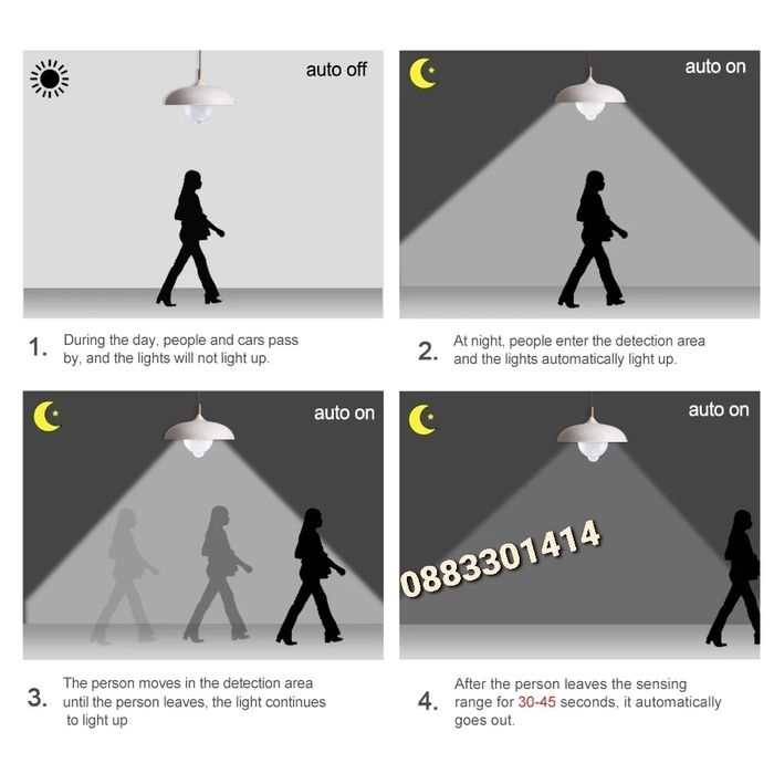 LED крушка със сензор за движение Лампа