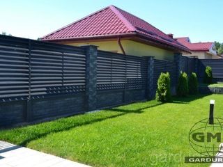 Garduri si porti stil jaluzea, sipca metalica, tabla cutata