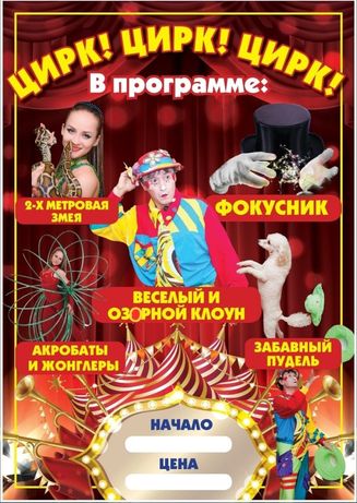 Цирк. Цирковая программа. Цирковое шоу. Аниматоры . Детские праздники