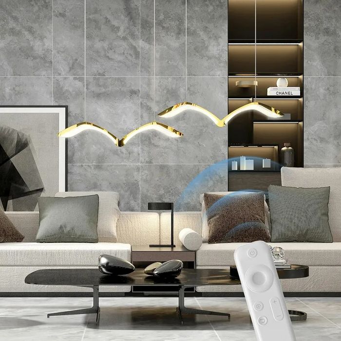 Модерен полилей "Чайки" Ресторант LED висяща лампа с дистанц