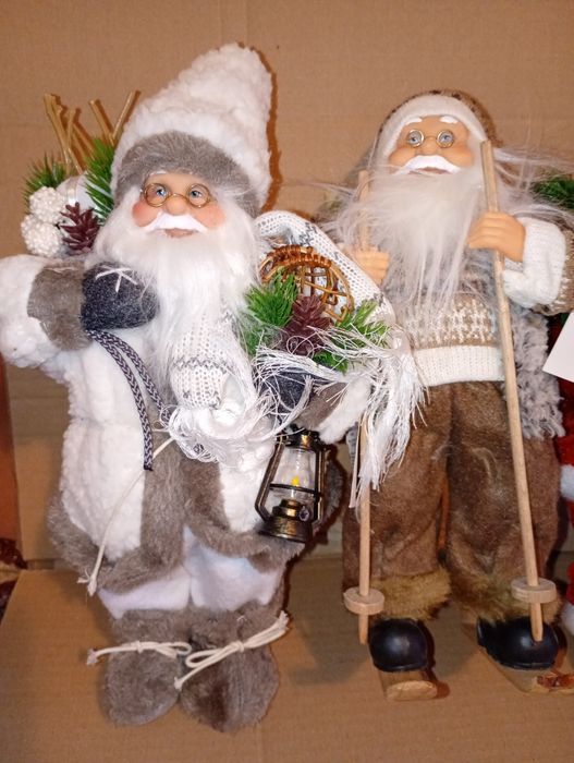 Figurina Mos Craciun 30 cm brad cadou sanie schi papusa