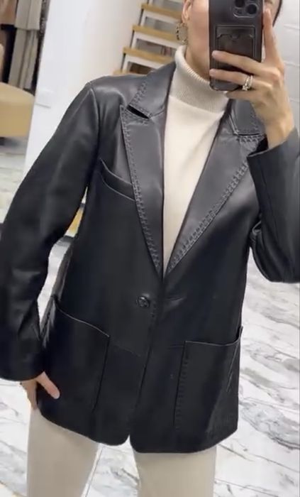 Продам кожаный пиджак Punto,р.XL.Турция.