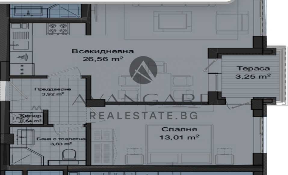 оф.20338 Двустаен АКТ 14 Гагарин