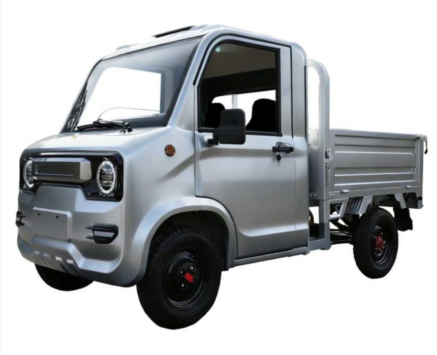 Masina Electrica Triciclu cu Cabina incalzita, Volan, Fara Permis CIV RAR inclus, Cargo TUK TUK Bena Basculabila Baterie 80Ah