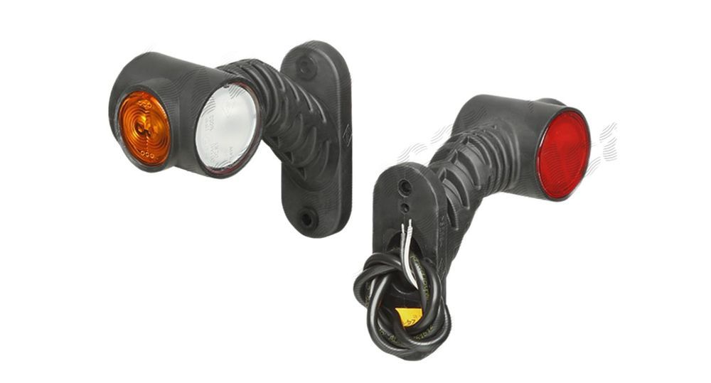 Lampa gabarit Universal, 12/24V, 125x100mm, alb-rosu-galben, omologare ECE, cu LED, , Stanga