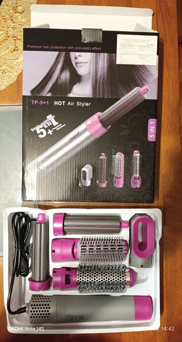 5 в 1 Мултифункционален сешоар, преса и маша за коса Hot Air Styler