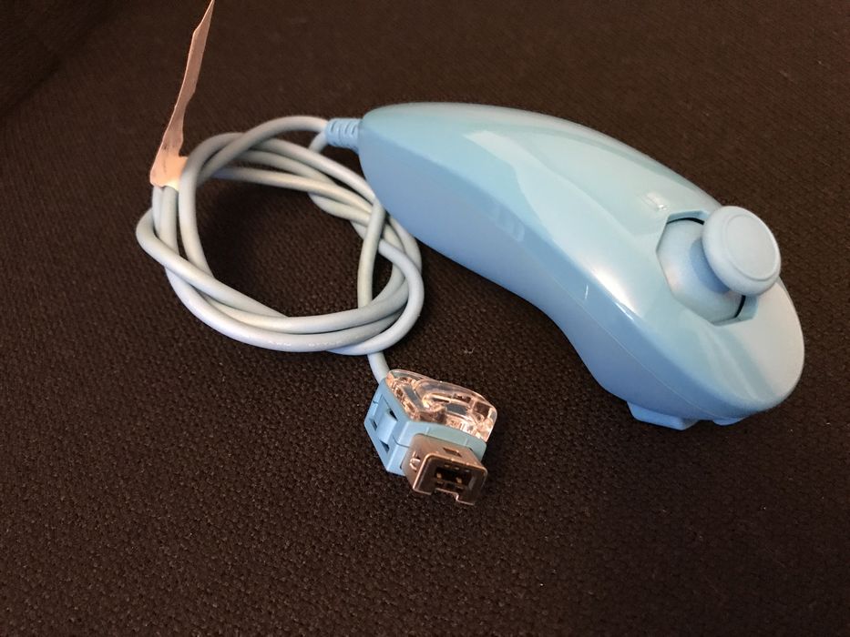 Remote accessory tip Nunchuk-Wii, culoare Albastra, original-Nintendo.