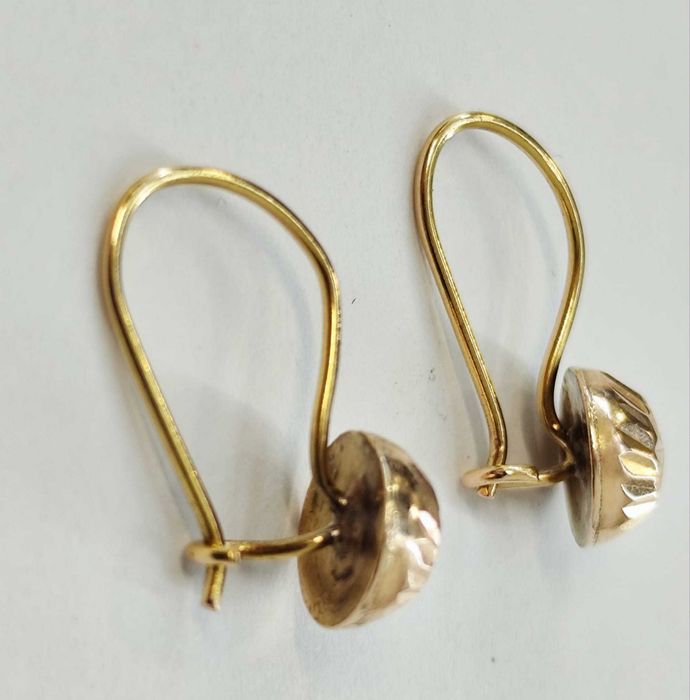 (AG35) Cercei aur 14K 1.49GR   B35653 - Garantie 2 ani !