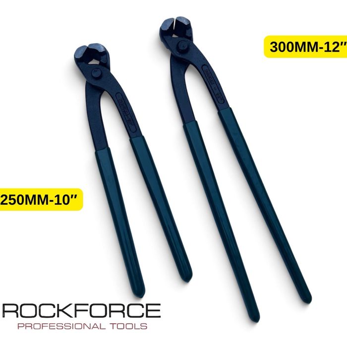 Комплект арматурни клещи ROCKFORCE – 2 броя, 250 мм и 300 мм, CR-V