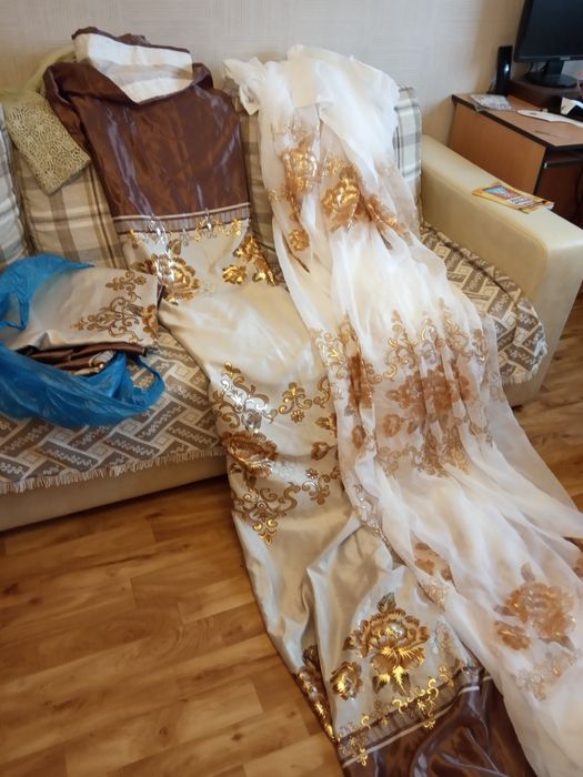 Готовые  новые шторы с портьерами