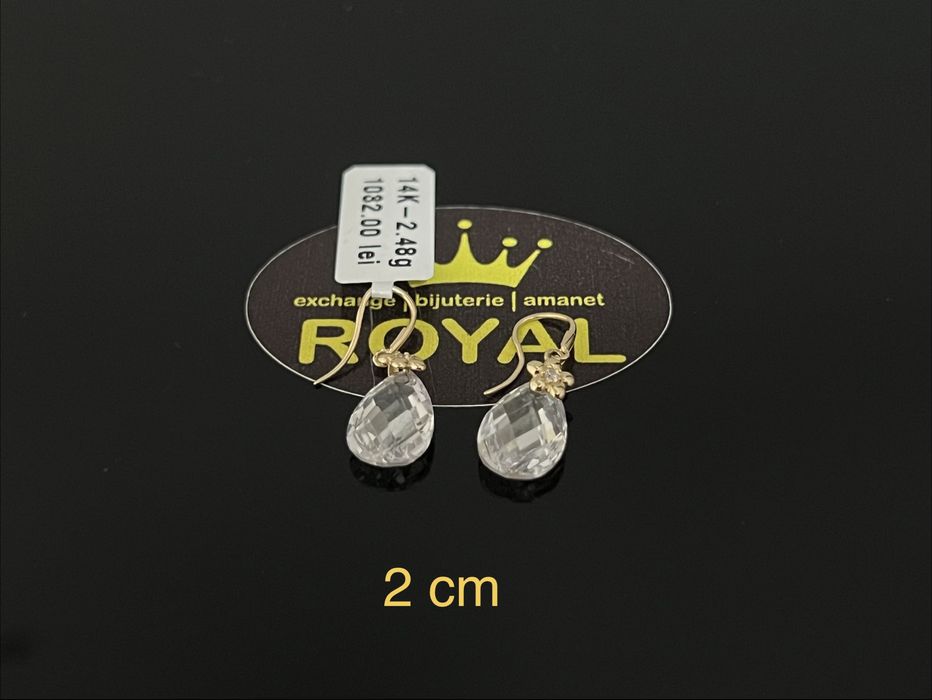 Bijuteria Royal CB : Cercei dama aur nou 14k 2,48gr