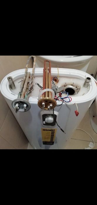 Ремонт установка аристон бойлер водонагреватель.