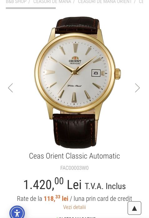 Ceas superb - Orient bambino
