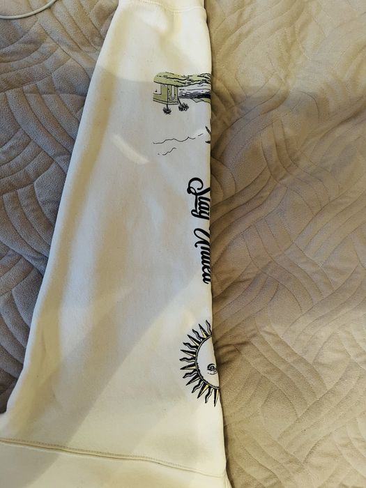 Худи белого цветы молодежный