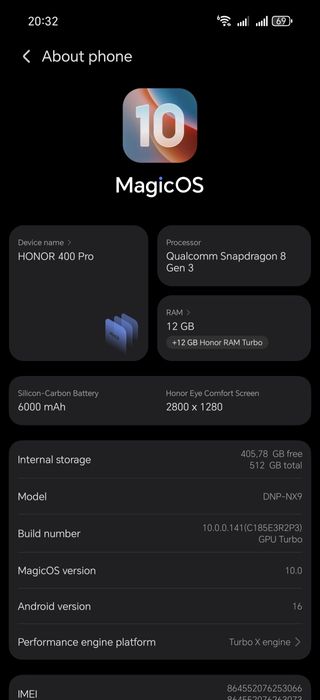 HONOR 400 Pro 512G [Pachet Global]