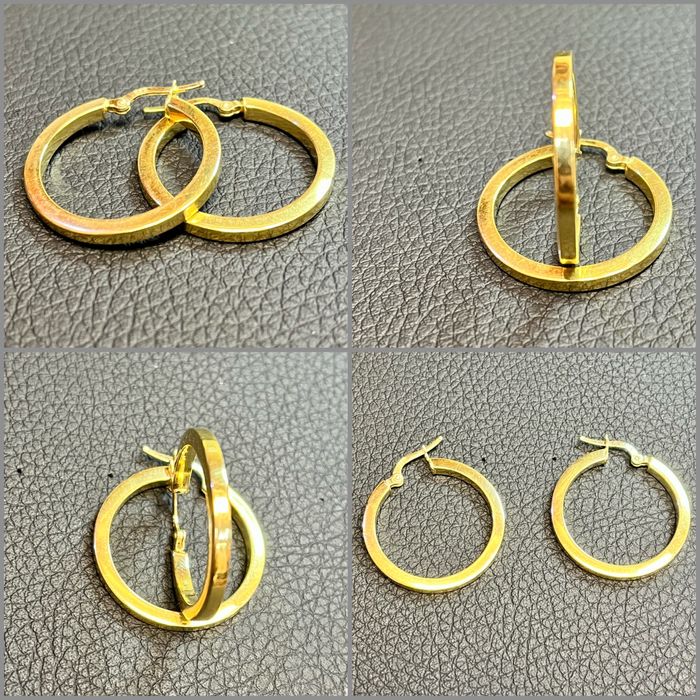 Златни обеци синджир ланче lanec obeci 585 gold zlatni