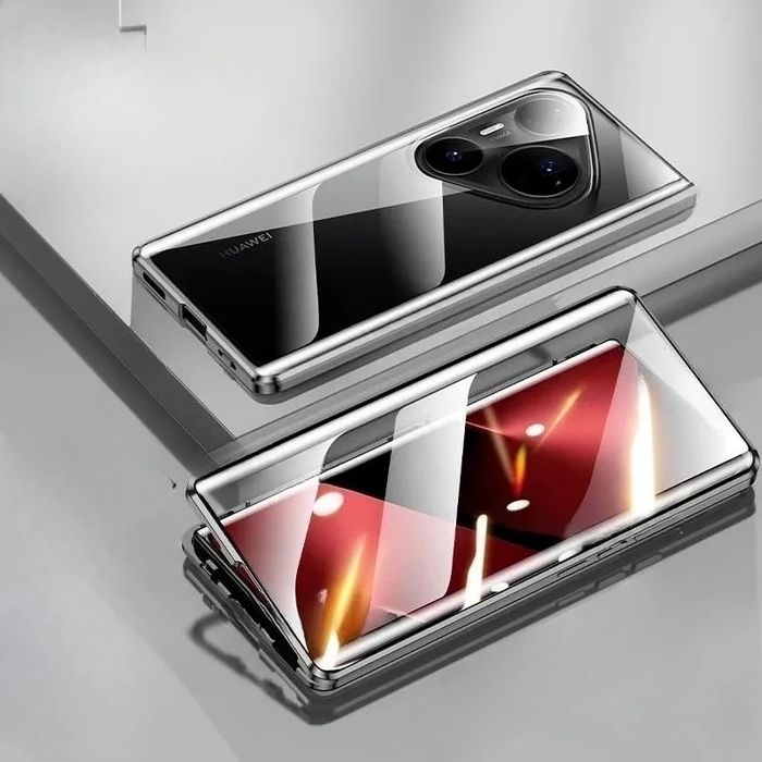 Двоен магнитен кейс за huawei pura 80 ultra със защита на камерите